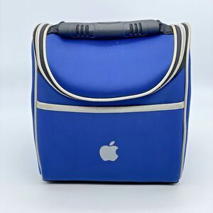 Apple Computer Insulated Blue Lunch Bag Box Logo Limited Employee Only Edition